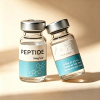 Échantillon personnalisé disponible, étiquettes de flacons en vinyle imperméables pour la nouvelle marque de peptides, personnalisation de flacons de 2 ml, 10 ml, 15 ml