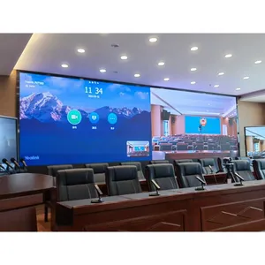 Papan iklan Led untuk konferensi, ruang rapat Gereja instalasi depan dinding Video tetap Display Led dalam ruangan