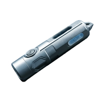 Mini lampe torche EDC en alliage de titane, rechargeable par Type-C, lumière puissante, portable, lampe porte-clés