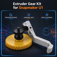 Kit d'engrenages d'extrudeur Snapmaker U1 avec poignée métallique, pièces de rechange pour imprimante 3D, engrenage d'entraînement en métal trempé nano-revêtu, vente en gros