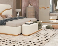 Nouvelle arrivée Ensemble de meubles de chambre à coucher Lit king-size de luxe Armoire Ensembles de chambre à coucher en MDF Meubles de maison Ensemble de chambre à coucher