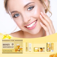 Ensemble de soins du visage personnalisé avec logo, collagène, miel, vitamine E, anti-rides, raffermissant, éclaircissant, exfoliant, hydratant