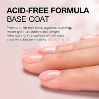 Vernis Gel de Base en Gros Naturel Longue Durée 40 Jours Sans Remontée Super Brillant Soak Off UV LED Sans HEMA Sans 11 Toxines Non Toxique