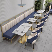 Meubles de restaurant de luxe Dubaï 5 étoiles tables de salle à manger et ensemble de chaises pour hôtel café restaurant