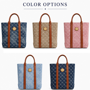 Bolsos de Mano de Diseño Personalizados para Mujer, Bolsos Tote de Mezclilla, Bolsos con Cierre, Fabricante de Bolsos Tote Personalizados - Product Image 6