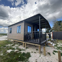 Maison conteneur préfabriquée extensible 40Ft 30Ft 20Ft, moderne, avec panneaux sandwich EPS, alimentée à l'énergie solaire, écologique, salon pliable