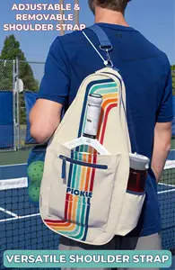 Orbia tas olahraga tali dapat disesuaikan desain klasik kustom kanvas picleball tas selempang kehidupan sehari-hari untuk Pickleball olahraga