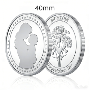 Pièces de monnaie personnalisées, coffret cadeau pour la fête des mères, utilisation <span class=keywords><strong>d</strong></span>'une presse à monnaie hydraulique <span class=keywords><strong>or</strong></span> et argent, pièce de monnaie en <span class=keywords><strong>or</strong></span> de 40 mm, souvenirs de la fête des mères - Product Image 4