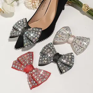 ZSY moda bling papyon ayakkabı saç çiçek topuk sandal aksesuarları rhinestone yaylar ayakkabı saç dekorasyon