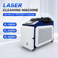 Machine de nettoyage laser à fibre portative 1500W 2000W 3000W, refroidie par eau, pour le nettoyage des moules, des rouleaux Anilox et du caoutchouc