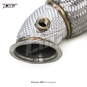 Tubo de <span class=keywords><strong>Escape</strong></span> Directo para Motor BSK Turbo para Ferrari 488 3.9T V8 2015-2019, Sistema de <span class=keywords><strong>Escape</strong></span> de Flujo <span class=keywords><strong>Libre</strong></span> con Protector de Calor SUS304 - Product Image 2