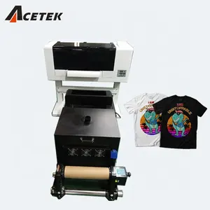 Acetek mejor precio DTF 30cm impresora i1600 2440DPI ropa personalizada camiseta DTF transferencia con horno combinado