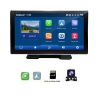 2K 9 "sans fil CarPlay Android Auto écran de navigation portable avec double enregistreur avant arrière DVR caméra de voiture