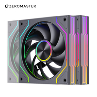 Ventilador de Caja Zeromaster Prism Case Fan120mm, Ventilador Frontal ARGB con Efecto de Luz Espejo, Ventilador ARGB Silencioso PWM para Refrigeración de PC