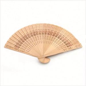 Custom Print Engrave Eco-Friendly Bamboo Handheld Fans Flower Design Vintage Birthday <b>Gift</b> Foldable Wooden Hand Fan for Wedding - Product Image 3