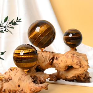 Wholesale Feng Shui <b>Crystal</b> <b>Ball</b> Tiger Eye Sphere for Home Decoration - Product Image 1