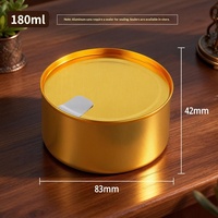 Boîte Ronde en Métal de Qualité Alimentaire pour Gâteaux, Desserts, Aliments pour Chats et Chiens, Conserves, Boîte Scellée en Aluminium Facile à Ouvrir, Boîte Pelable