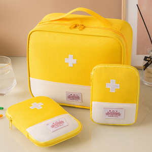 Caja de medicina portátil, bolsa médica portátil de tela Oxford, bolsa de almacenamiento de Medicina de gran capacidad, botiquín de primeros auxilios de viaje para el hogar tripartito - Product Image 3