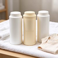 Bouteille de poudre pour bébé de 300 ml, conteneur vide pour poudre de talc, tube droit en plastique, flacons avec tamis, impression de logo personnalisée