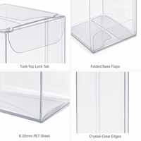 Boîtes d'emballage en plastique PET transparent personnalisables, boîte pliable transparente pour cadeau de détail, pour voiture jouet en stock