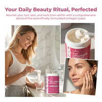 AegleWell Poudre de Collagène Multi-Peptides Types I, II, III, V, X – Collagène Hydrolysé pour Cheveux, Peau et Ongles – Complément Alimentaire