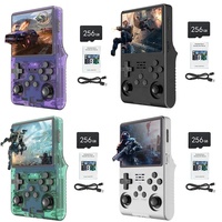 Console de jeu portable rétro R40S Pro 256 Go, écran IPS HD de 3,5 pouces, grande capacité de batterie, double joystick 3D, lecteur de jeu portable