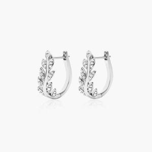 Classic 925 Sterling Silver Gold Plated Moissanite Hoop <b>Earrings</b> Premium Sparkling Luxury <b>Fine</b> Jewelry Timeless Fashion - Product Image 2
