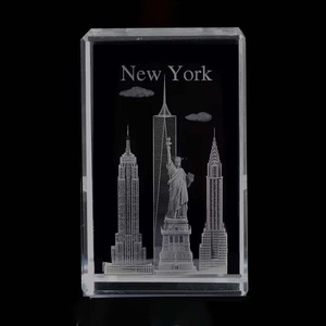 تصميم جديد من المصنع مخصص K9 الكريستال 3D تاج محال الهدايا التذكارية النقش بالليزر مكعب برج الكريستال ل - Product Image 4