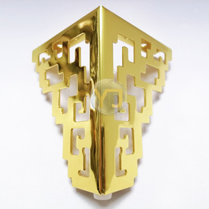 Gold Carbon Steel Furniture Leg 130MM Minimalist Design Table Support Heavy Duty - Product Image 3