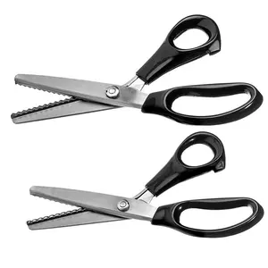 Ergonomic 3-5-7mm Triangle Pinking Shears for Fabric Scissors