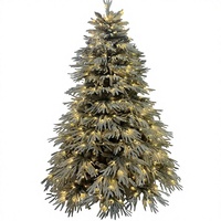 Schneebeflockter Künstlicher Weihnachtsbaum mit Warmweißer LED-Beleuchtung für Innenräume und Feiertagsdekoration