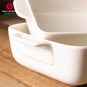 WEIYE Bandeja <span class=keywords><strong>para</strong></span> <span class=keywords><strong>Hornear</strong></span> Rectangular de Cerámica, Resistente a Altas Temperaturas, de Porcelana Blanca, <span class=keywords><strong>para</strong></span> Restaurantes y Cocinas - Product Image 4