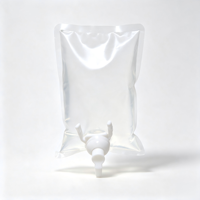 Pochette à bec verseur anti-fuite sans BPA, sac de recharge transparent pour savon liquide, emballage personnalisé pour désinfectant pour les mains avec logo, format stand-up