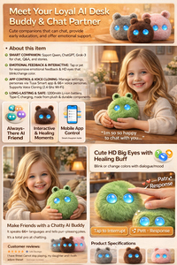 Durable Eco-friendly Interactive Emotional Learning AI Plush Toy for Toddlers Parent-Child <b>Games</b> VLG Brand Plastic/Polyester - Product Image 2