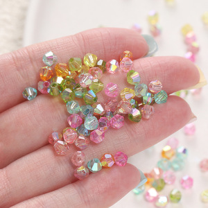 Perles hexagonales en verre coloré à facettes, en vrac, pour la fabrication de bracelets, accessoires de bijoux DIY, matériaux 8mm Ac4748 - Product Image 4