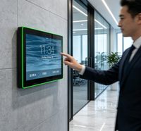 Tablette Android murale intelligente 10,1 pouces avec PoE, NFC, barre lumineuse LED et écran tactile capacitif IPS pour salle de réunion