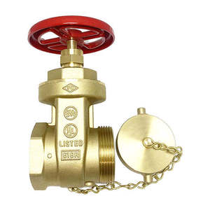 Vanne d'arrêt d'eau d'incendie en laiton NPT de 2,5 po ShengFeng Green avec couvercle de protection incendie portable - Product Image 1
