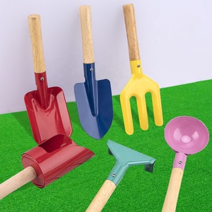 Ensemble de 6 outils de jardinage d'extérieur, mini <span class=keywords><strong>pelle</strong></span> et râteau en métal avec poignées pour la plantation, idéal pour les jeux et l'exploration à la plage - Product Image 2