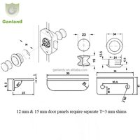 Loquet à bouton-poussoir marron pour tiroir, armoire, porte de placard, poignée sans clé pour camping-car, caravane, motorhome