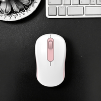 Mouse Nirkabel Optik Mini 3D Warna-warni 3 Tombol OEM 2.4Ghz USB Plastik ABS Daya Tahan Baterai Lama untuk Laptop dan Desktop