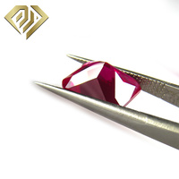 Rubis corindon pierres précieuses à vendre octogone princesse coupe 5 # rouge corindon rubis synthétique pour la fabrication de bijoux