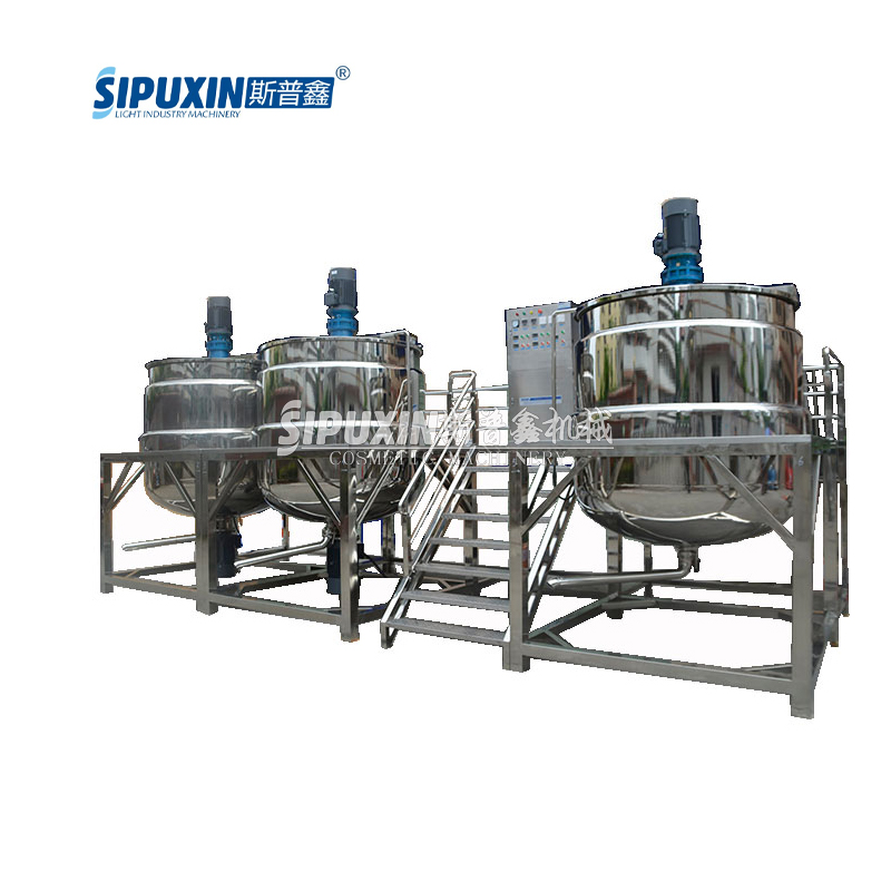 2000L высокопроизводительный вакуумный эмульгирующий смеситель, машина для производства косметического шампуня