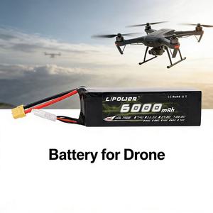 แบตเตอรี่ LIPOWER 4S 6000mAh 14.8V 50C 100C XT90 แบบชาร์จซ้ำได้ สำหรับรถบังคับ เรือบังคับ โดรน รถแข่ง VO-6000 H - Product Image 1