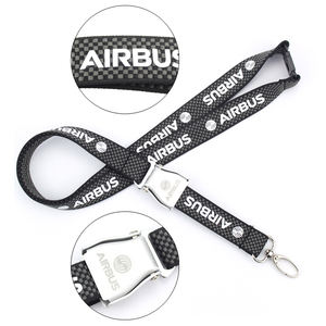 Lanyard de Cuello de Aviación <span class=keywords><strong>Airbus</strong></span> por Sublimación Personalizado con Hebilla de Cinturón de Seguridad Listo para Enviar para Regalos de Aviación sin Pedido Mínimo - Product Image 2