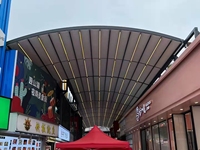 Structure d'ombrage moderne pour extérieur, avec auvent rétractable automatique et pliable, à structure en aluminium, pour villa, balcon, terrasse, jardin, patio et plage