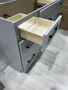 <span class=keywords><strong>Mobile</strong></span> da <span class=keywords><strong>Bagno</strong></span> Moderno di Lusso Grigio in Legno Massello, Nuovo Prodotto, <span class=keywords><strong>Mobile</strong></span> Lavabo - Product Image 5