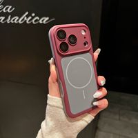 Coque de téléphone portable tendance avec blocs de couleur pour iPhone 18 17 16 Pro Max – Étui magnétique à la mode