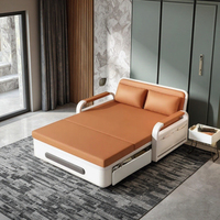 Canapé-lit convertible moderne à deux places pour balcon, cadre en métal multifonctionnel, pliable, pour chambre à coucher, hôtel, utilisation en tissu, salon
