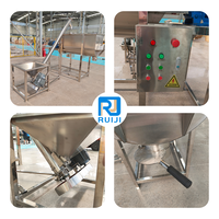 Mélangeur à ruban en acier inoxydable de qualité alimentaire industrielle, capacité 500L/1000L, moteur DC, machine de mélange à chauffage automatique, horizontal