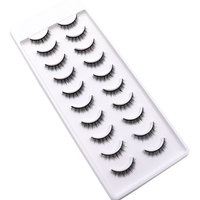 Vente en gros 10pcs 25mm 3D épais cils magnétiques style naturel faux cils pour le maquillage de beauté et facile à coller